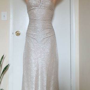 Gold floor length dress